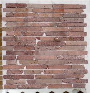 Red Brick Travertine Mosaic for Wall Mosaic
