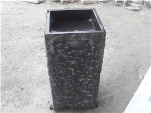 Square Black Granite Pedestal Sink Square Black Granite Pedestal Sink