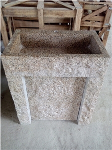Yellow Granite G681 Pedestal Sink