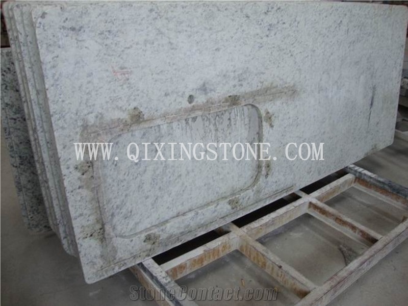 Granite Countertop, White Rose Granite Kitchen Countertop