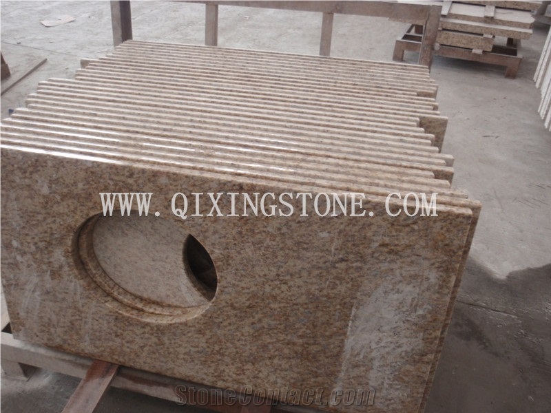 New Image Giallo Ornamental Granite Countertop,Bathroom Countertop,New Year Promotion Giallo Ornamental Granite Countertop