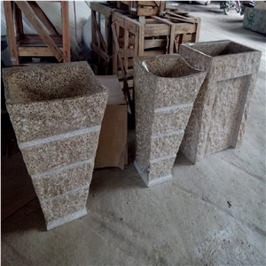 Pedestal Basin,Granite Pedestal Sink,Colorful Bathroom or Outdoor Wash Basin