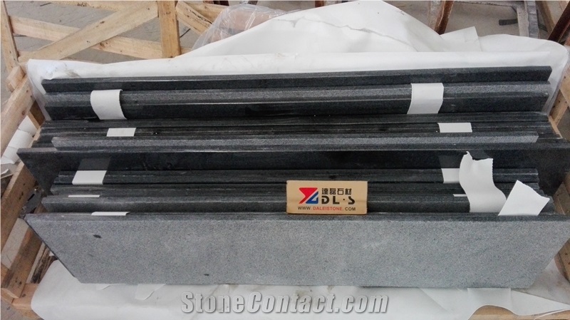 China Blue Black Granite G654 Polished Window Sill Laminated Edge, Padang Dark G654 Window Surround