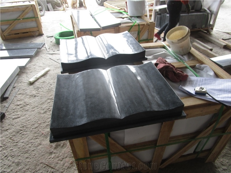 High Quality Pangda Dark Granite G654 Book Shaped Tombstones, New Impala Granite G654 Bible Tombstone