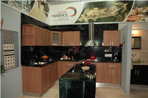 Verde Quetzal Marble Kitchen Countertop and Backsplash Verde Quetzal Marble Kitchen Countertop and Backsplash