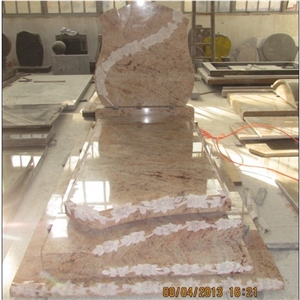 Beautiful Sivakasi Gold Granite Tombstones Monuments