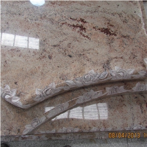 Beautiful Sivakasi Gold Granite Tombstones Monuments