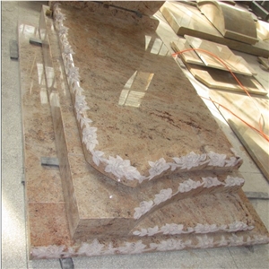 Beautiful Sivakasi Gold Granite Tombstones Monuments
