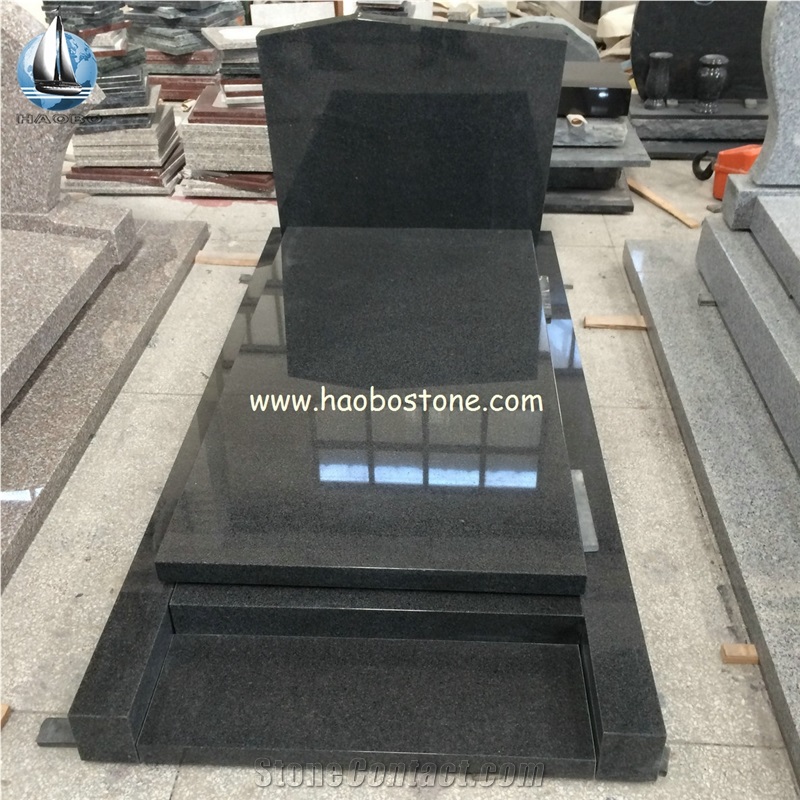 China Dark Grey G654 Granite Blank Tombstones