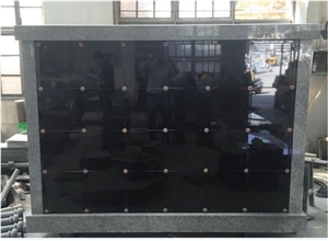 Classic Gray 48 Niche Double Sided Columbarium with Absolute Black Doors