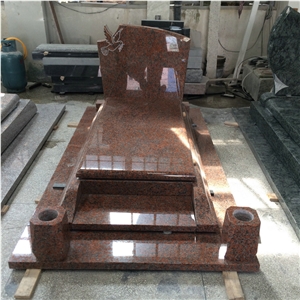 G562 Maple Red Granite European Style Tombstones