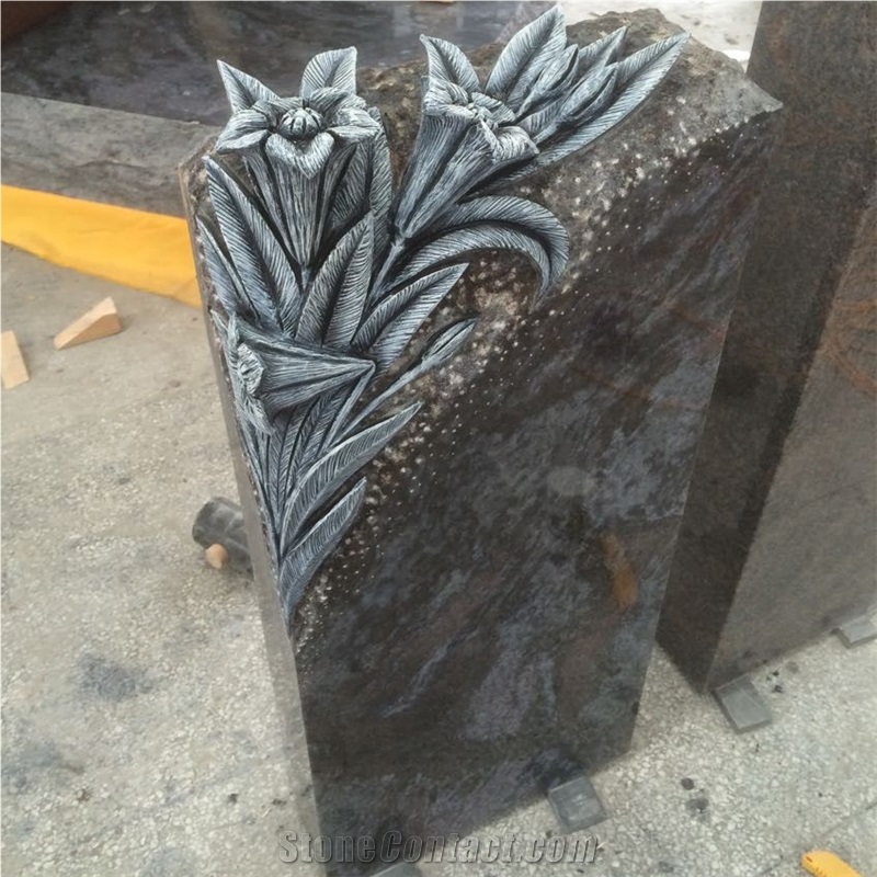 Haobo Stone New Granite Ocean Blue Granite Gravestone