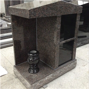 Indian Mahogany Granite 2 Niches Family Cremation Columbarium
