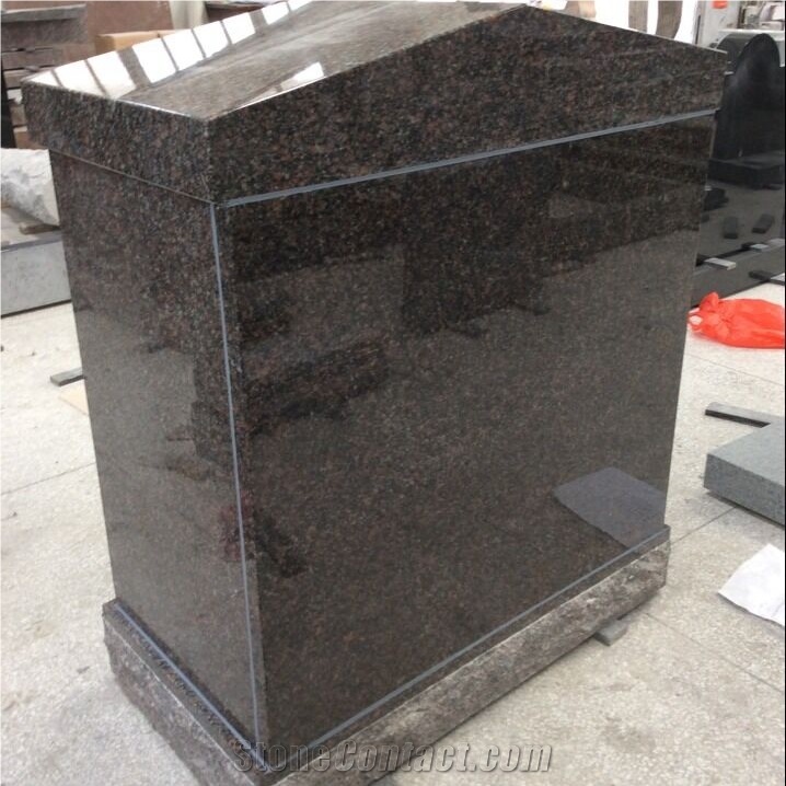 Indian Mahogany Granite 2 Niches Family Cremation Columbarium