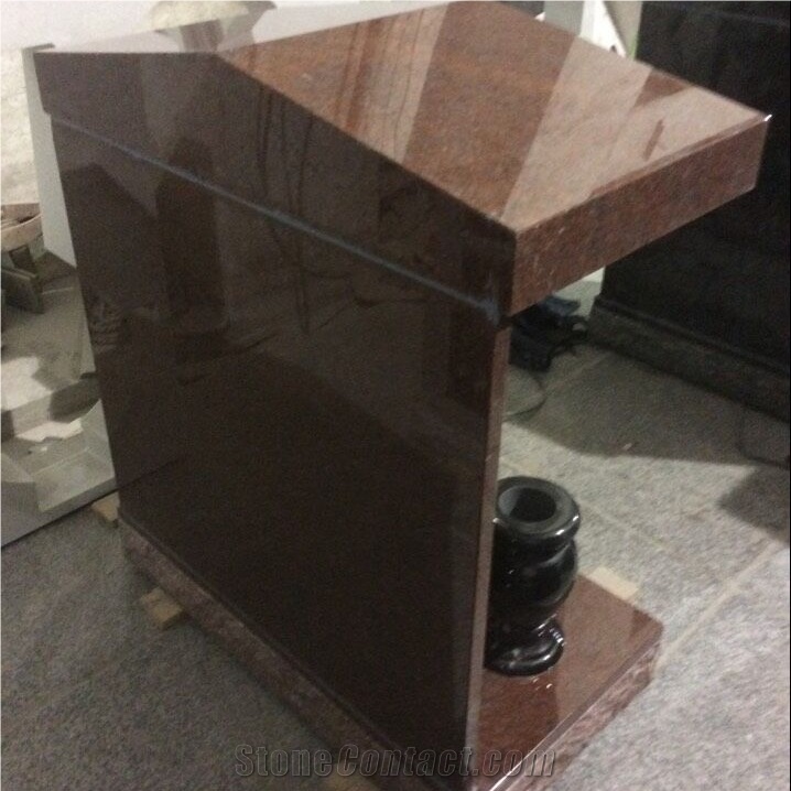 Indian Red Granite 2 Niche Private Columbarium, Chinese Granite and Marble Monuments Columbarium ,Personal Columbarium, Niche Columbaria