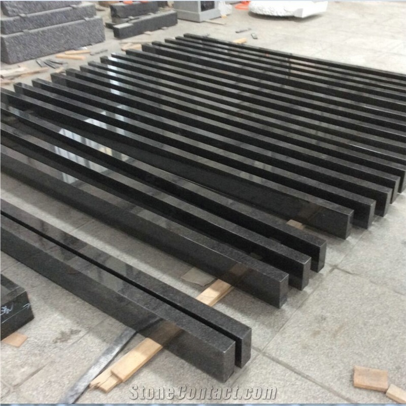 Nero Impala Granite Square Kerbs for Gravestone