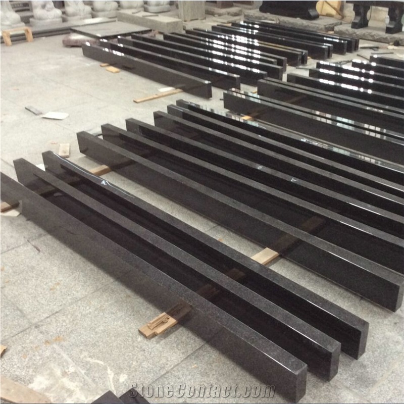 Nero Impala Granite Square Kerbs for Gravestone