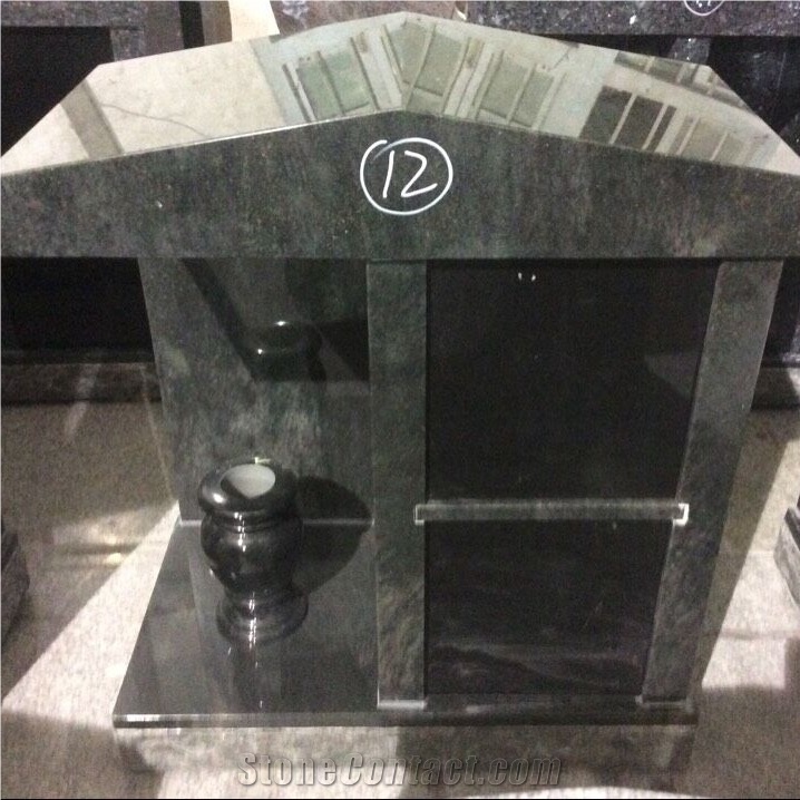 Tropical Green Granite Cremation Columbarium