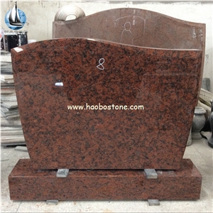Vanga Red Granite Single Upright Monument