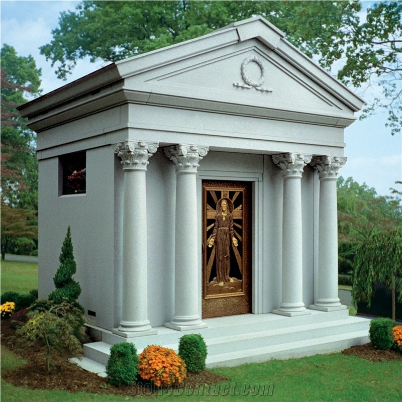 Walk-In 6 Crypts G633 Granite Cemetery Mausoleum