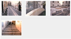 Piedra Cenia - Piedra Ulldecona Flamed Finish Paving Streets Of Marseille
