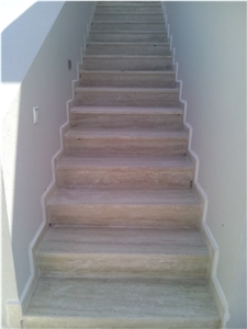 Travertine Beige Stairs