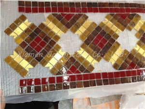 Golden & Brown Ceramic Mosaic for Wall, Floor,Etc. Golden & Brown Ceramic Mosaic for Wall, Floor,Etc.