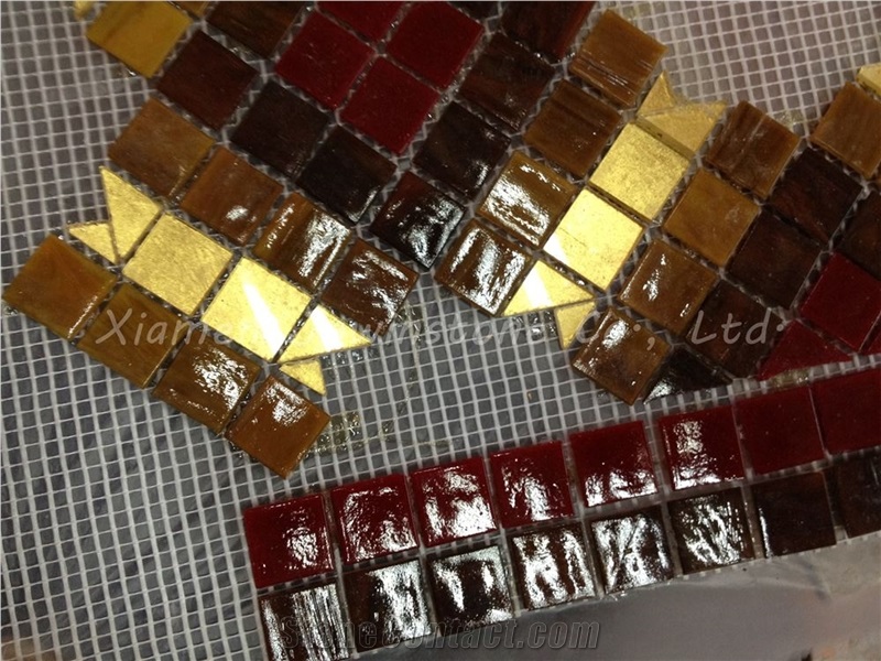 Golden & Brown Ceramic Mosaic for Wall, Floor,Etc.