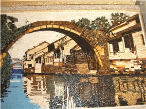 Natural Stone &Glass Mosaic Pattern,Mosaic Painting/ Mosaic Art