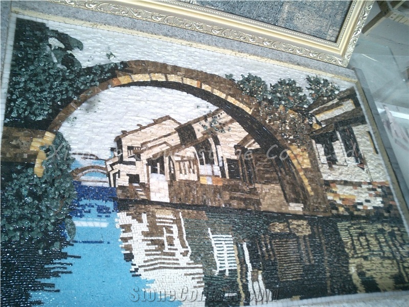 Natural Stone &Glass Mosaic Pattern,Mosaic Painting/ Mosaic Art