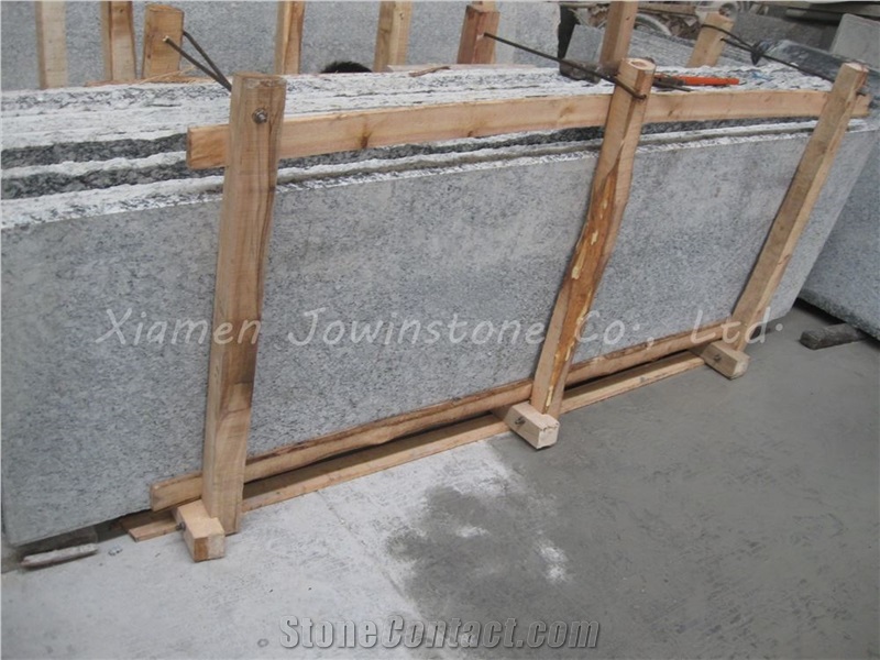 Polished Chinese White/Black/Grey Wavy Grain Granite / Spray White Granite for Wall,Floor