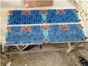 Polished Multicolor /Blue Color Ceramic Mosaic Pattern for Wall,Floor,Etc. Polished Multicolor /Blue Color Ceramic Mosaic Pattern for Wall,Floor,Etc.