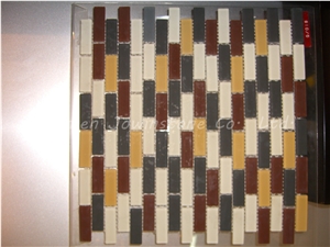 Polished Multicolor Glass Mosaic for Wall,Etc.