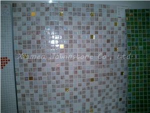 Polished Multicolor Glass Mosaic for Wall,Etc.