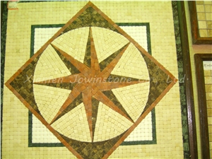 Polished Multicolor Roud/Square Mosaic Medallion Pattern for Floor, Tables,Etc.