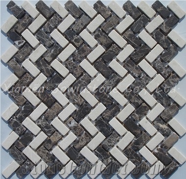 Polished Natural Stone Mosaic for Wall,Flooring,Etc