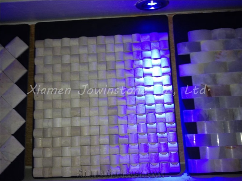 Polished Onyx Basketweava Mosaic for Wall,Floor,Etc