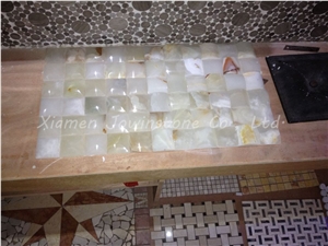 Polished Onyx Basketweava Mosaic for Wall,Floor,Etc