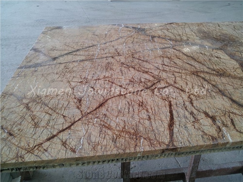Rainforest Brown Honeycomb Panel Slabs,Tiles for Table,Walling, Flooring,Tops,Desk