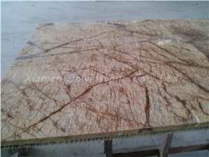 Rainforest Brown Honeycomb Panel Slabs,Tiles for Table,Walling, Flooring,Tops,Desk