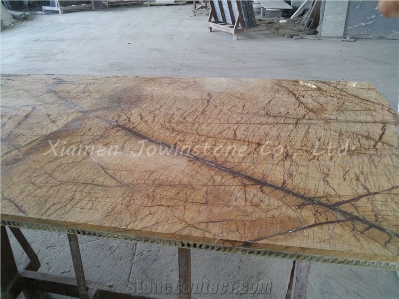 Rainforest Brown Honeycomb Panel Slabs,Tiles for Table,Walling, Flooring,Tops,Desk
