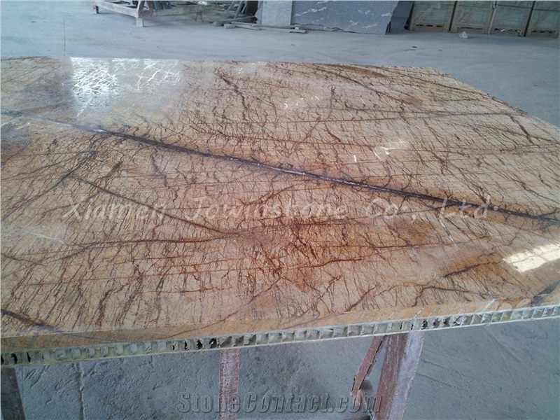 Rainforest Brown Honeycomb Panel Slabs,Tiles for Table,Walling, Flooring,Tops,Desk