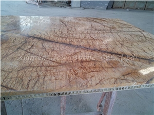 Rainforest Brown Honeycomb Panel Slabs,Tiles for Table,Walling, Flooring,Tops,Desk