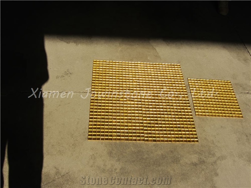 Special Polished Composited Golden & Glass Mosaic for Walling,Flooring,Etc