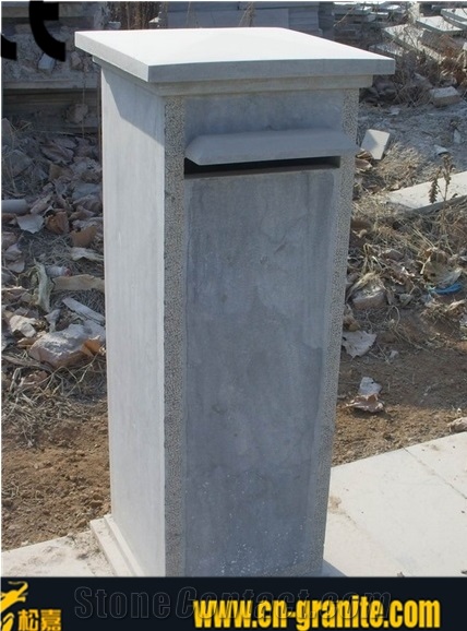 China Blue Limestone Mailbox,Chinese Garden Lanterns,China Natural Garden Trash Can