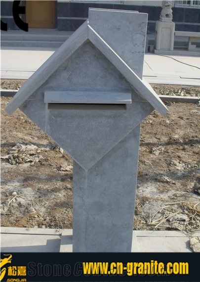 China Blue Limestone Mailbox,Chinese Garden Lanterns,China Natural Garden Trash Can