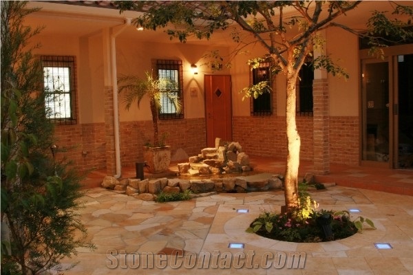 Sao Tome Quartzite Polygonal Plates Patio Pavement