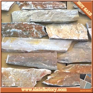 Masonry Stone Siding, Californian Gold Walling Facade, Golden Castle Stone Facing, Stacked Stone Wall Siding, Wall Stone Corner