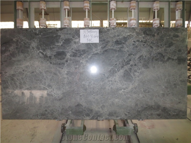 Ally Gray Marble Slabs-Bh-4 Marble Slabs-China Gray Quarry Owner Factory in Top Pol. Ab Glue Backmeshed for Flooring, Coverings, Cut to Size Project