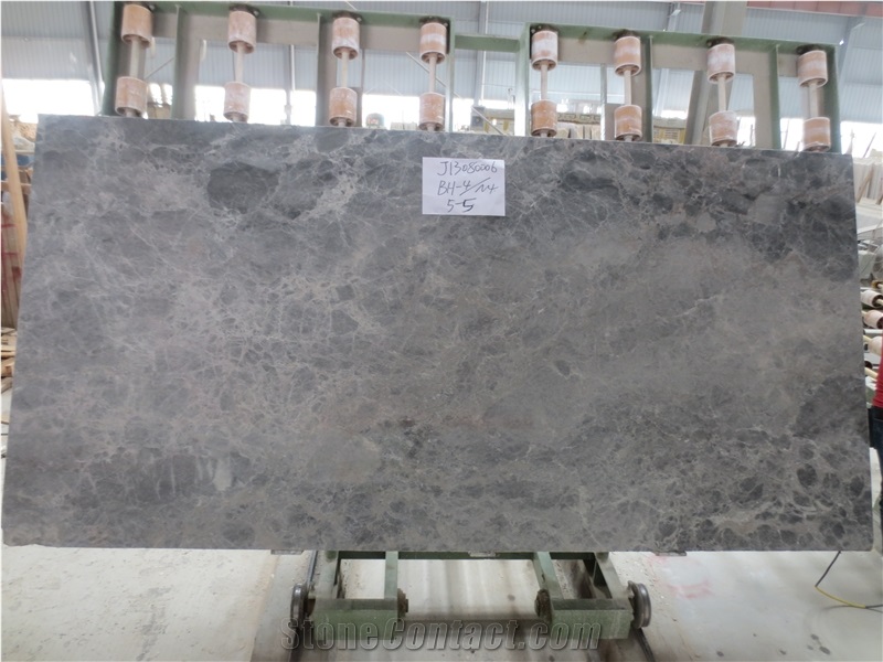 Ally Gray Marble Slabs-Bh-4 Marble Slabs-China Gray Quarry Owner Factory in Top Pol. Ab Glue Backmeshed for Flooring, Coverings, Cut to Size Project